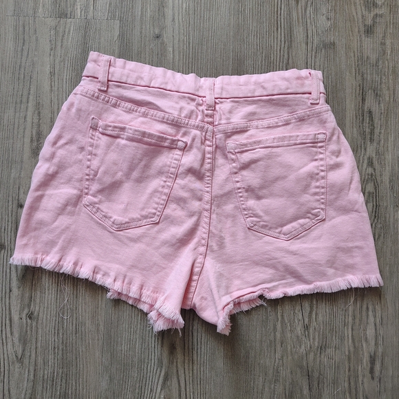 Pink Denim Women Shorts - Picture 6 of 9